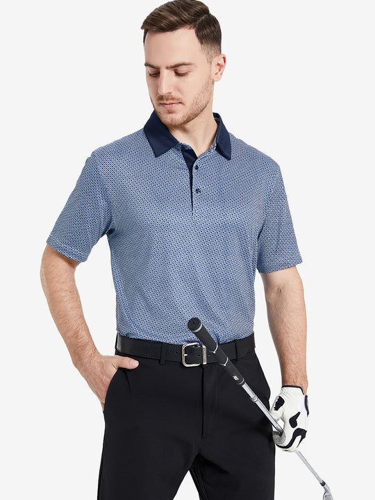 Performance Quick Dry Print Golf Polos（2）