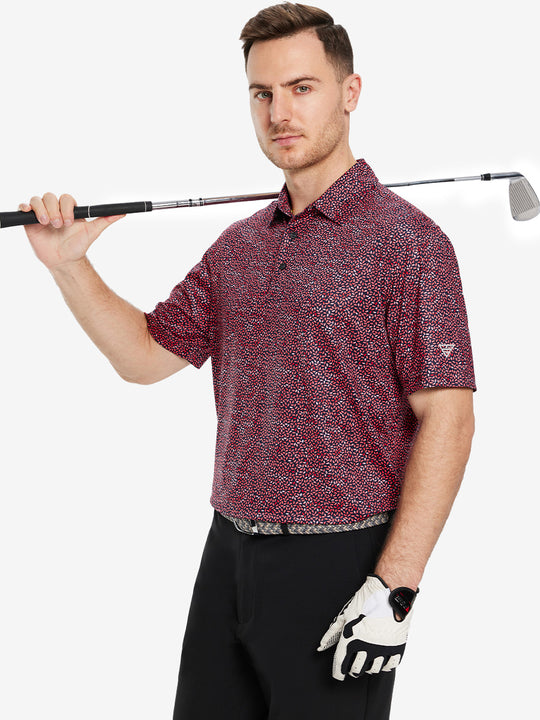 Performance Quick Dry Print Golf Polos（5）
