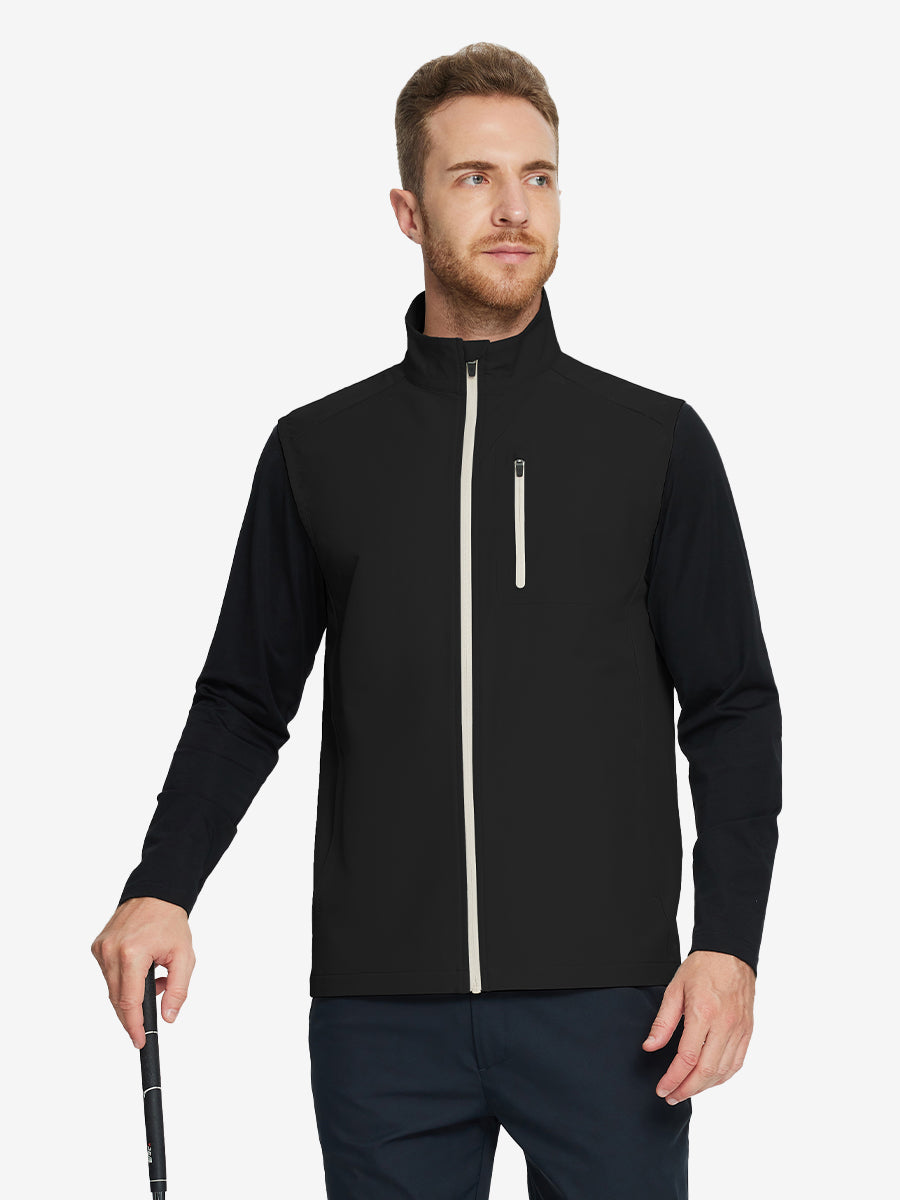 Windproof Golf Vests with Zip Pockets