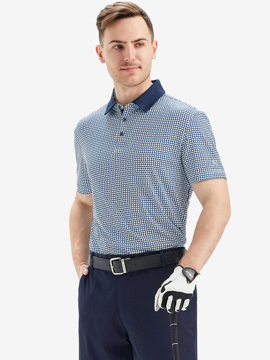 Performance Quick Dry Print Golf Polos（3）