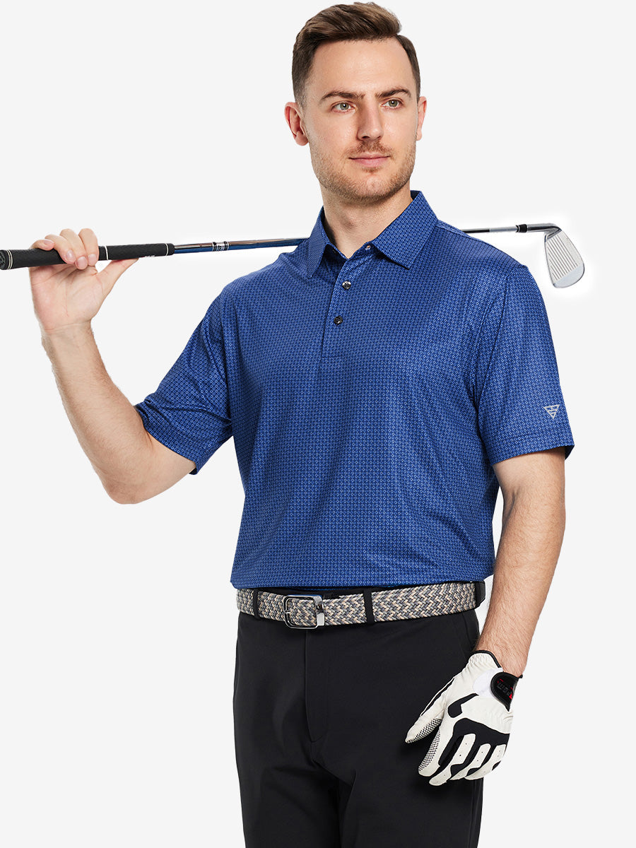 Performance Quick Dry Print Golf Polos（2）
