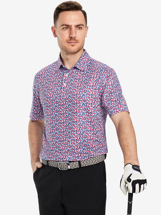 Performance Quick Dry Print Golf Polos（4）