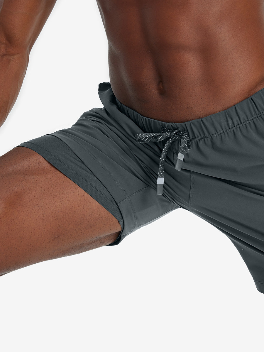 2 in 1 Running Sports Shorts with Liner