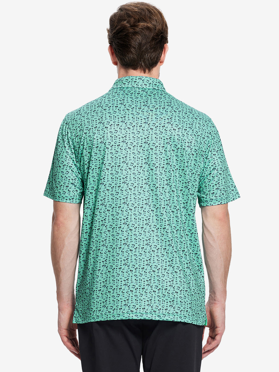Performance Quick Dry Print Golf Polos（2）
