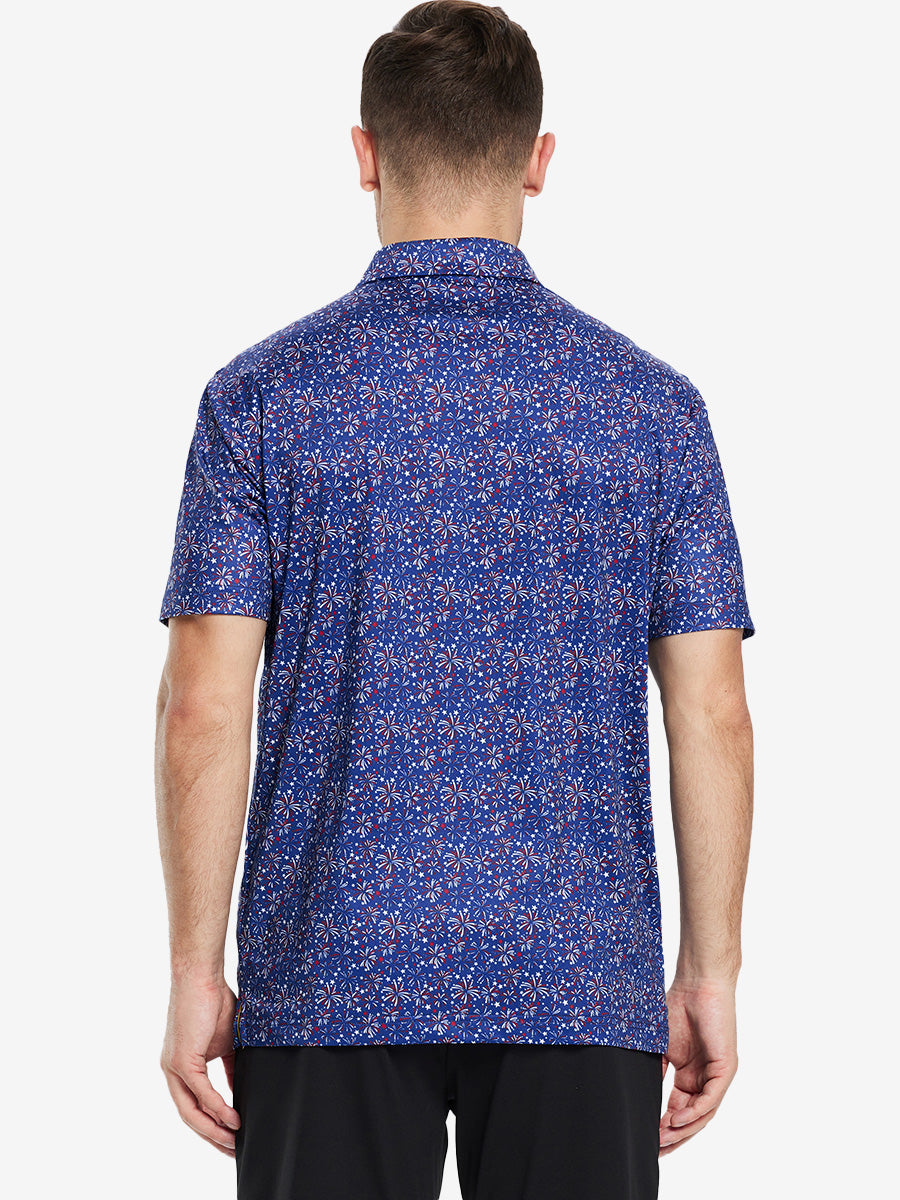 Performance Quick Dry Print Golf Polos（3）