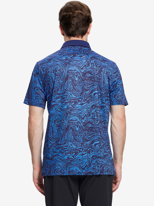 Performance Quick Dry Print Golf Polos（3）