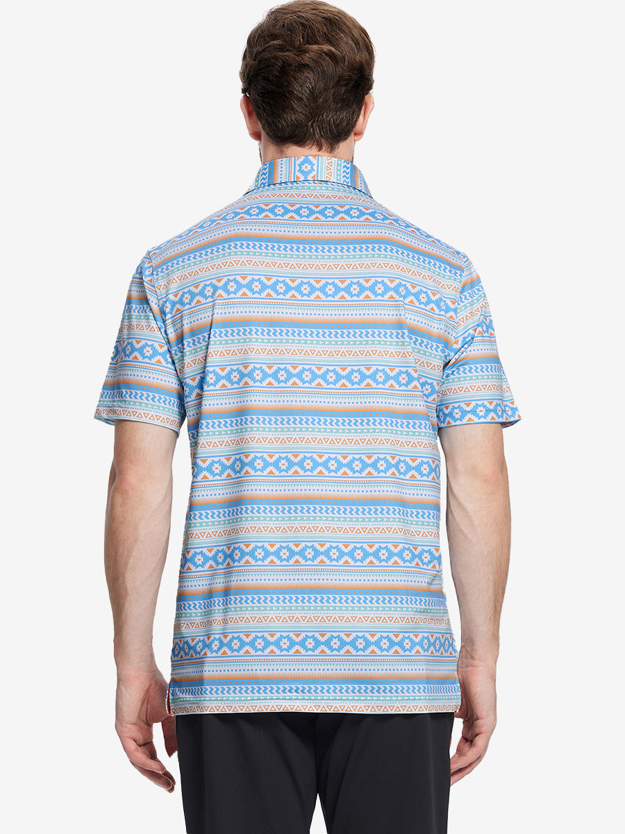 Performance Quick Dry Print Golf Polos