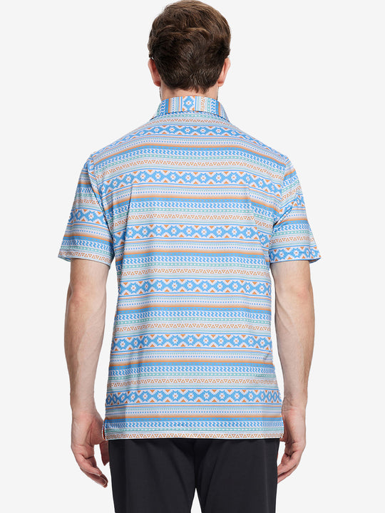 Performance Quick Dry Print Golf Polos