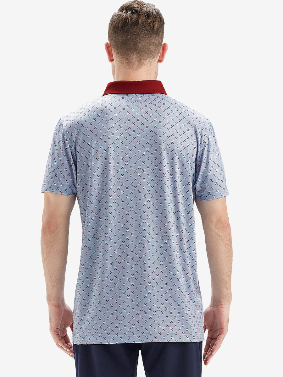 Performance Quick Dry Print Golf Polos（2）