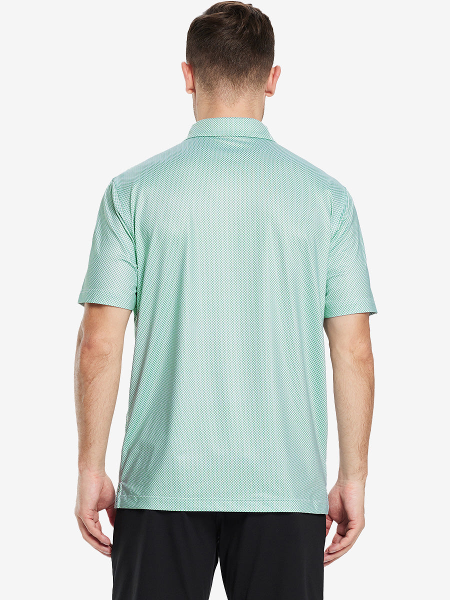 Performance Quick Dry Print Golf Polos（2）