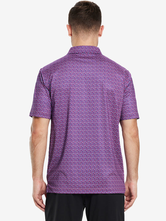Performance Quick Dry Print Golf Polos（2）