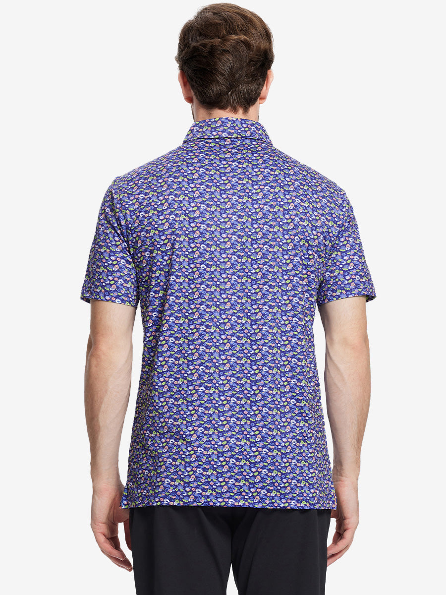 Performance Quick Dry Print Golf Polos（3）