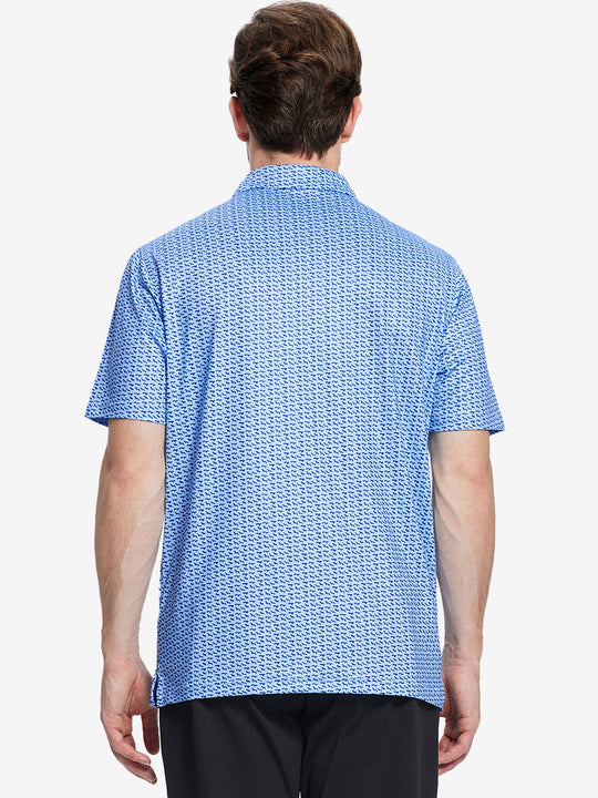 Performance Quick Dry Print Golf Polos（2）