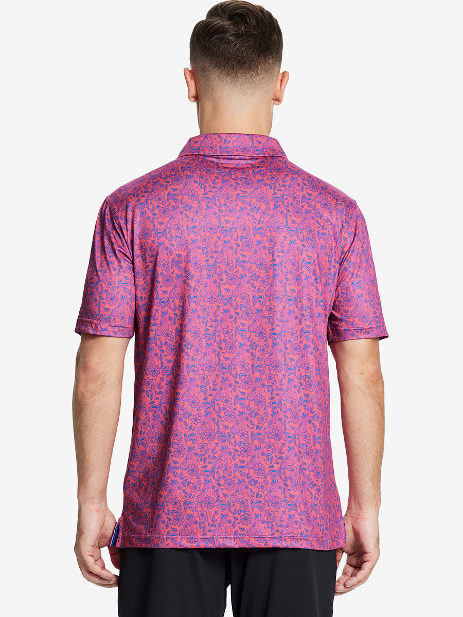 Performance Quick Dry Print Golf Polos（2）