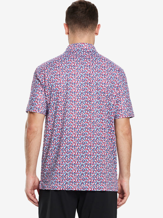 Performance Quick Dry Print Golf Polos（4）