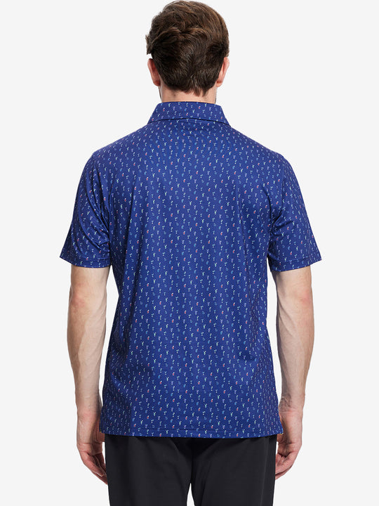 Performance Quick Dry Print Golf Polos（3）