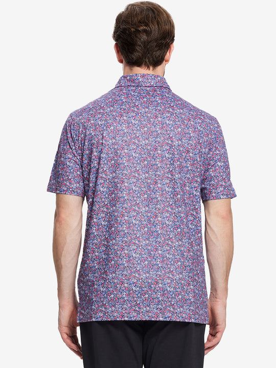 Performance Quick Dry Print Golf Polos（2）