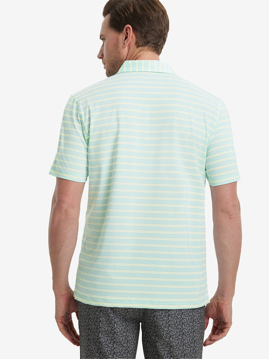AQUA BLUE YELLOW STRIPE