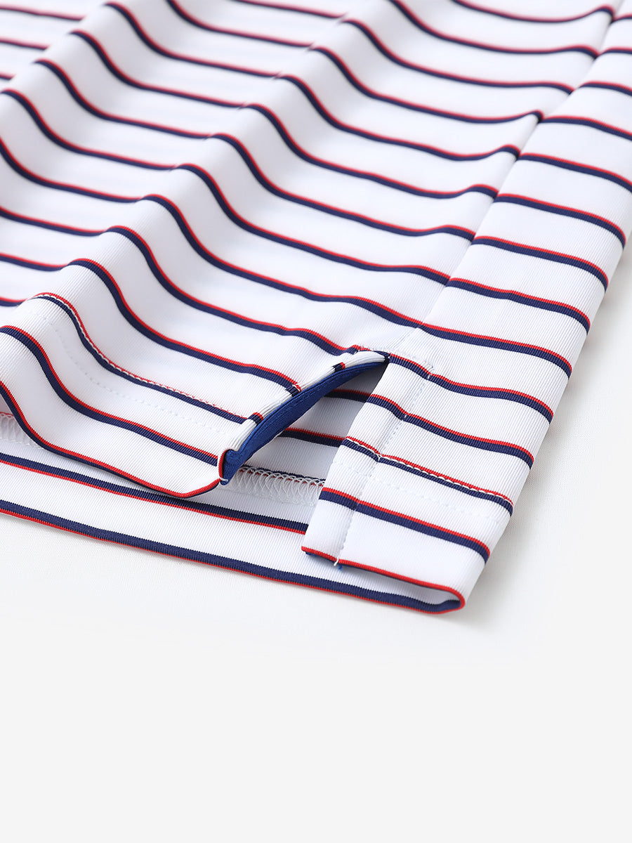 WHITE/NAVY STRIPE