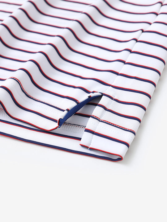 WHITE/NAVY STRIPE