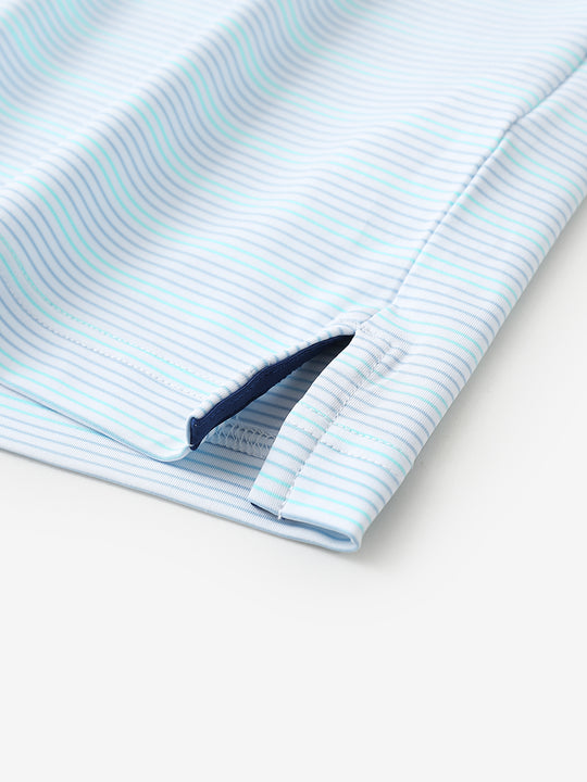 SLATE BLUE AQUA BLUE STRIPE