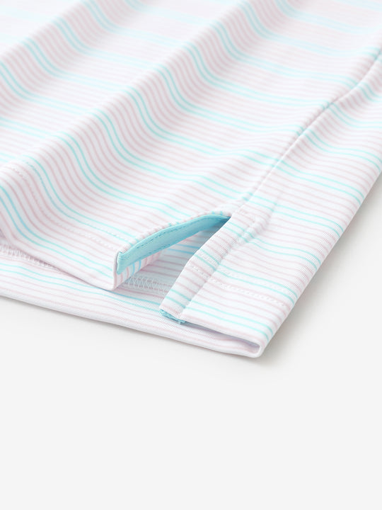 LIGHT PINK AQUA BLUE STRIPE