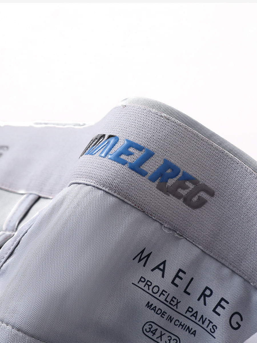 GLACIER GREY Water Resistant Everyday Pants close-up of waistband inner logo detail